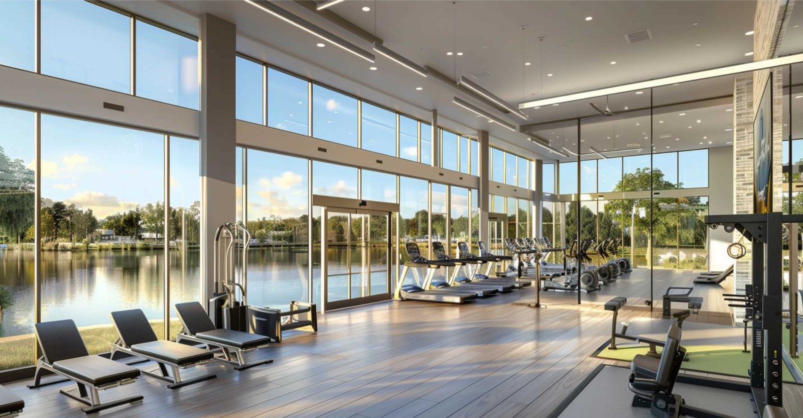 Fully equipped gym and fitness area inside Atlantis Hurghada resort.