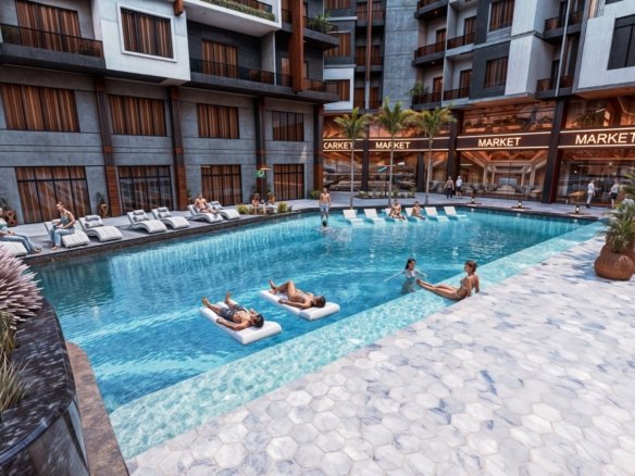 Modern 2-bedroom apartment with mountain view at Iconic Resort Hurghada