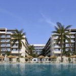 Studio apartment for sale in Oro Beach Resort Hurghada Front view of Oro Beach Resort showcasing elegant modern architecture and luxurious seaside design.