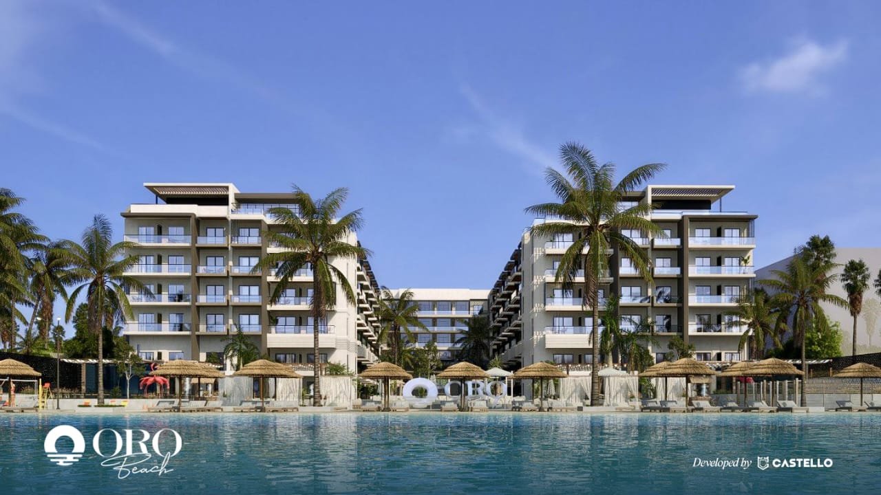 Oro Beach Resort – Elegant Front View Front view of Oro Beach Resort showcasing elegant modern architecture and luxurious seaside design.