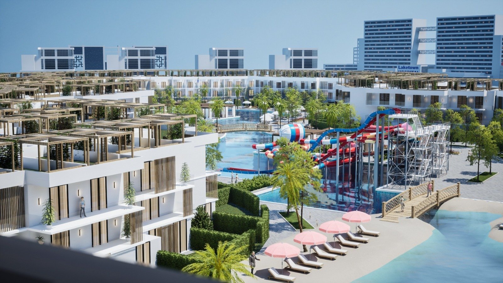 Aerial view of Holidays Park Hurghada