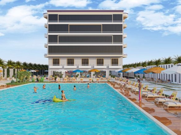 1 Bedroom apartment for sale in Lavanda Hurghada Luxury swimming pool at Lavanda surrounded by elegant architecture and a serene resort atmosphere.
