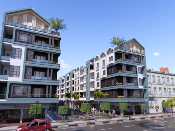 Modern ground floor one-bedroom apartment with pool view at Hurghada Heights Resort