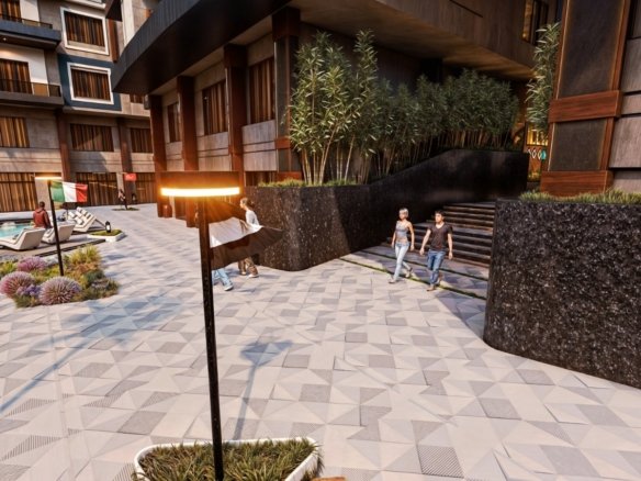 Residential buildings with modern design at Iconic Resort