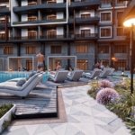 Modern apartment buildings with contemporary design in Iconic Resort