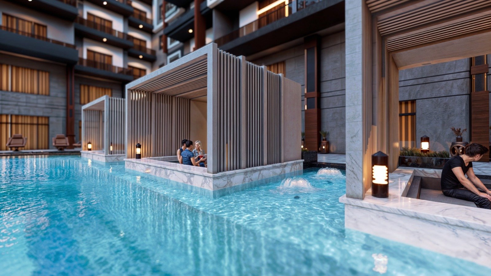 Lifestyle community featuring modern apartments at Iconic Resort