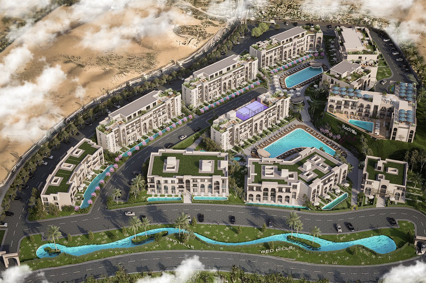 Red Hills Sahl Hasheesh luxury residential project with sea view and modern architecture