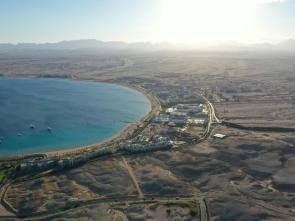 Modern residential architecture at Red Hills Sahl Hasheesh featuring luxury apartments and penthouses