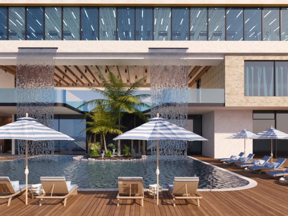 Swimming pool area at Lazuli Hurghada residential development