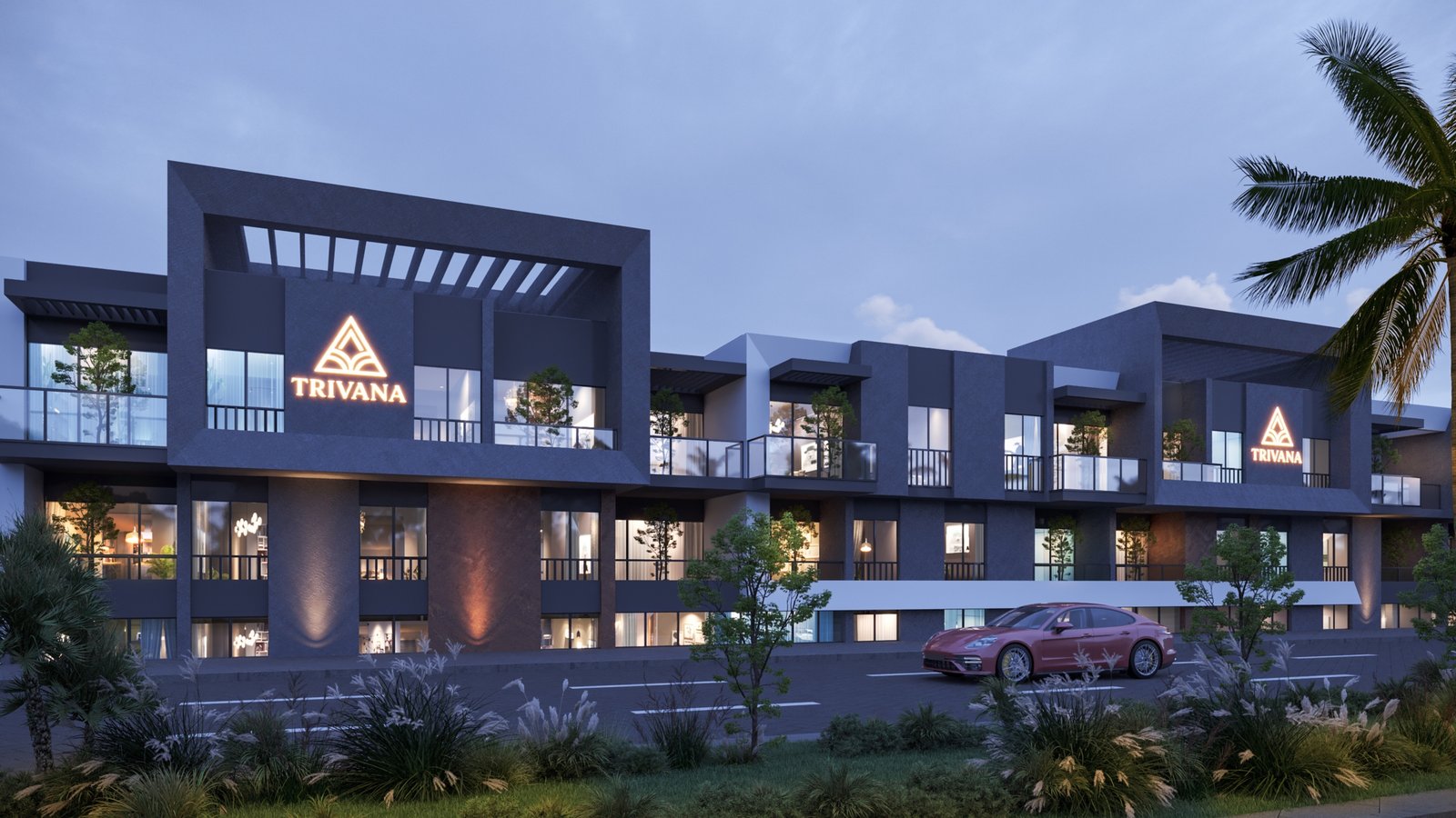 Trivana Resort Hurghada exterior view in Magawish with modern sea view apartments