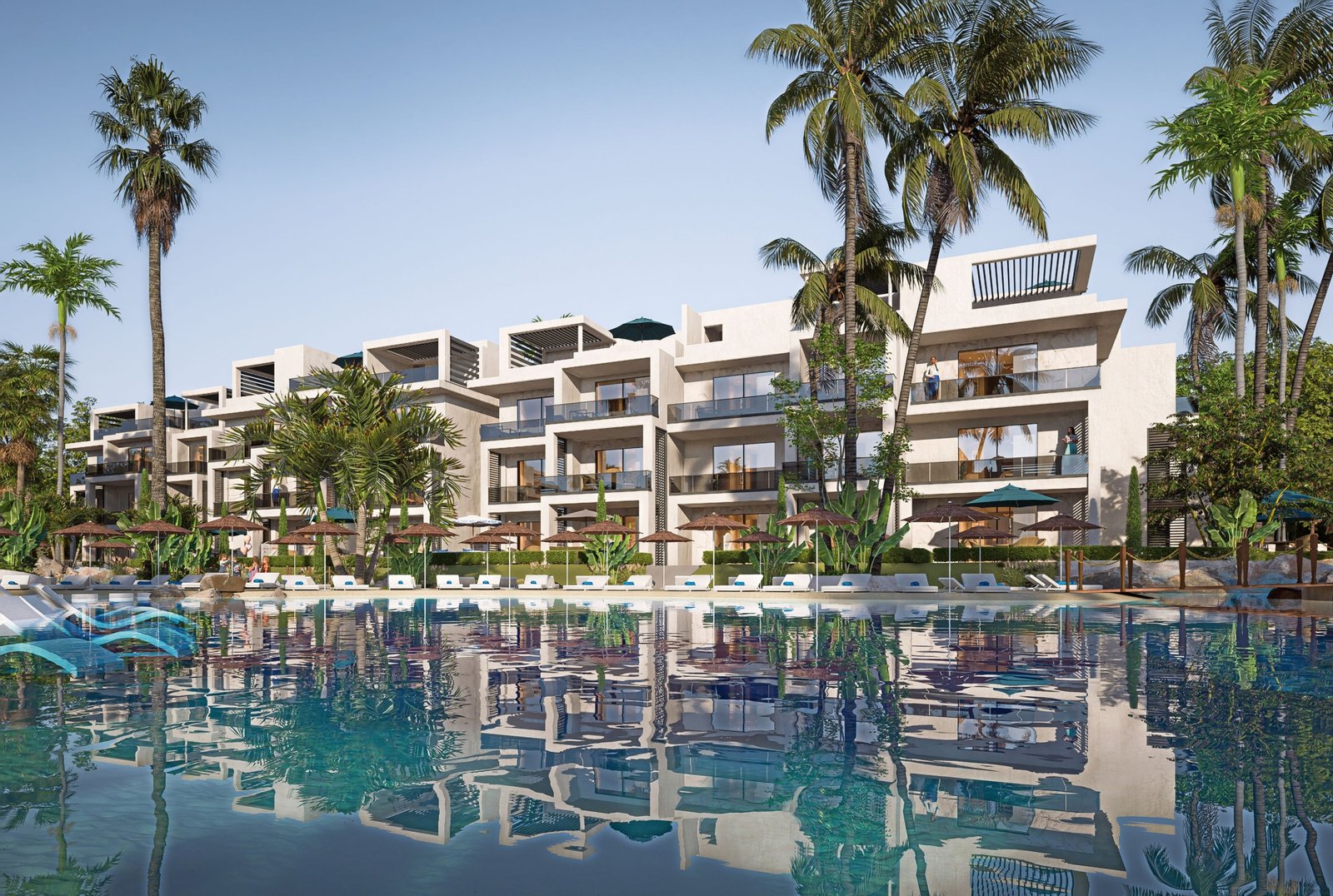 Rooftop infinity pool at ONE7 Residence Hurghada