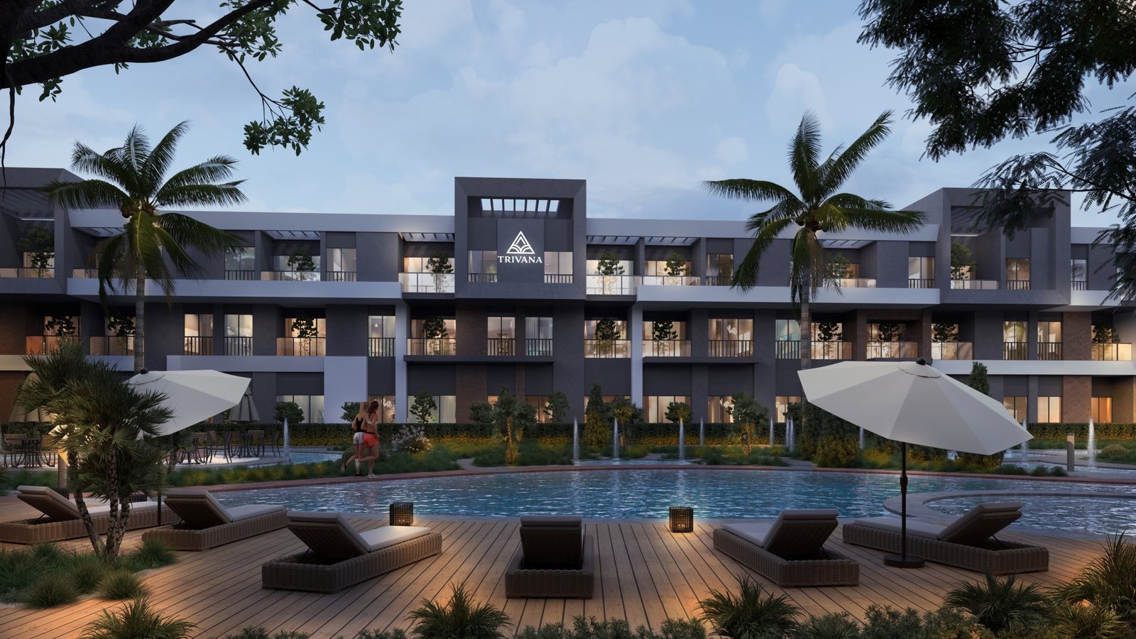 Swimming pool at Trivana Resort Hurghada Magawish residential project