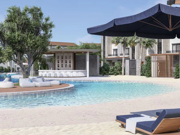 Swimmable lagoon with sandy beach at Lavaya Hurghada near Neverland