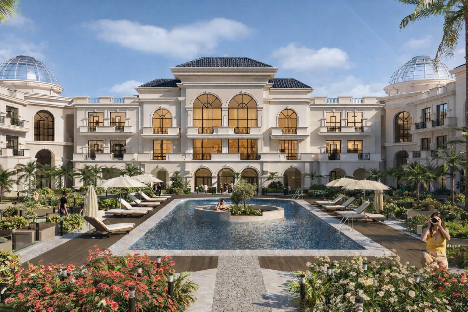 Aurora Palace Magawish Hurghada residential project offering high ROI apartments on the Red Sea opposite Mercure Hotel