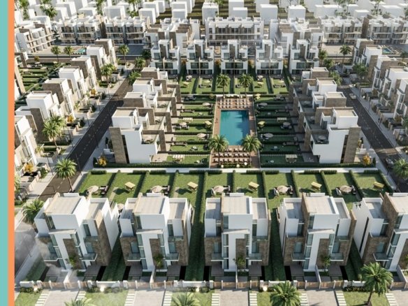 Hurghada Red Sea investment apartments at Long Beach Residence aerial perspective