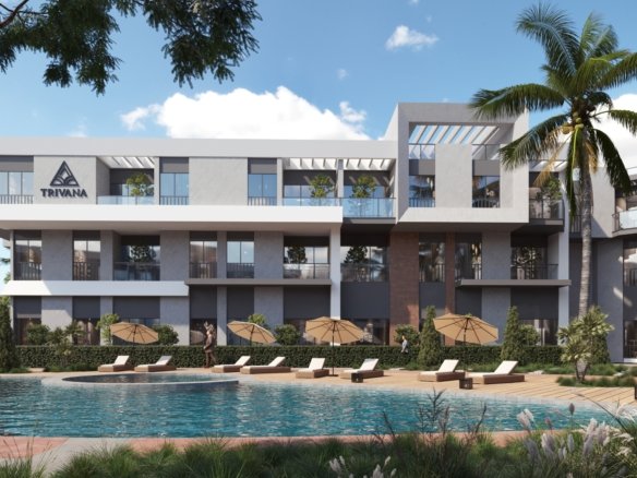 Aerial view of Trivana Resort Hurghada in Magawish near Red Sea