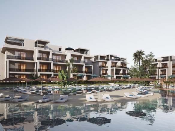 Elegant bedroom design in Hurghada apartment