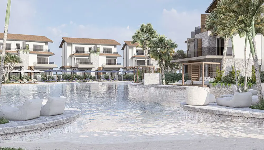 Private swimming pool between residential buildings at Lavaya Hurghada Residences