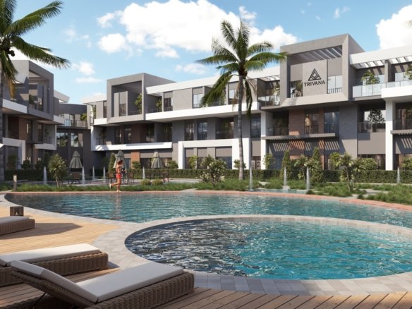 Luxury bedroom in Trivana Resort Hurghada apartment Magawish