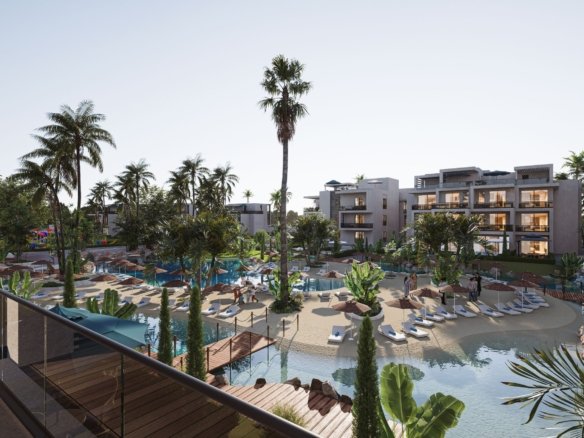 Balcony view from ONE7 Residence Hurghada