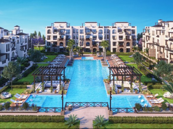 Architectural floor plan and luxury living room of Sahl Hasheesh property at Cala