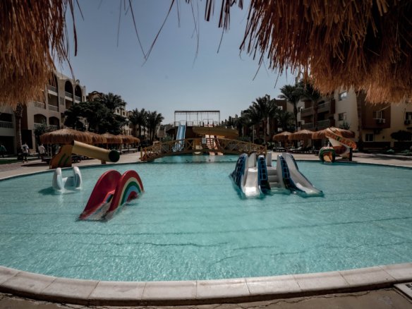 Aerial view of El Karma Beach Resort Hurghada in Al Ahyaa
