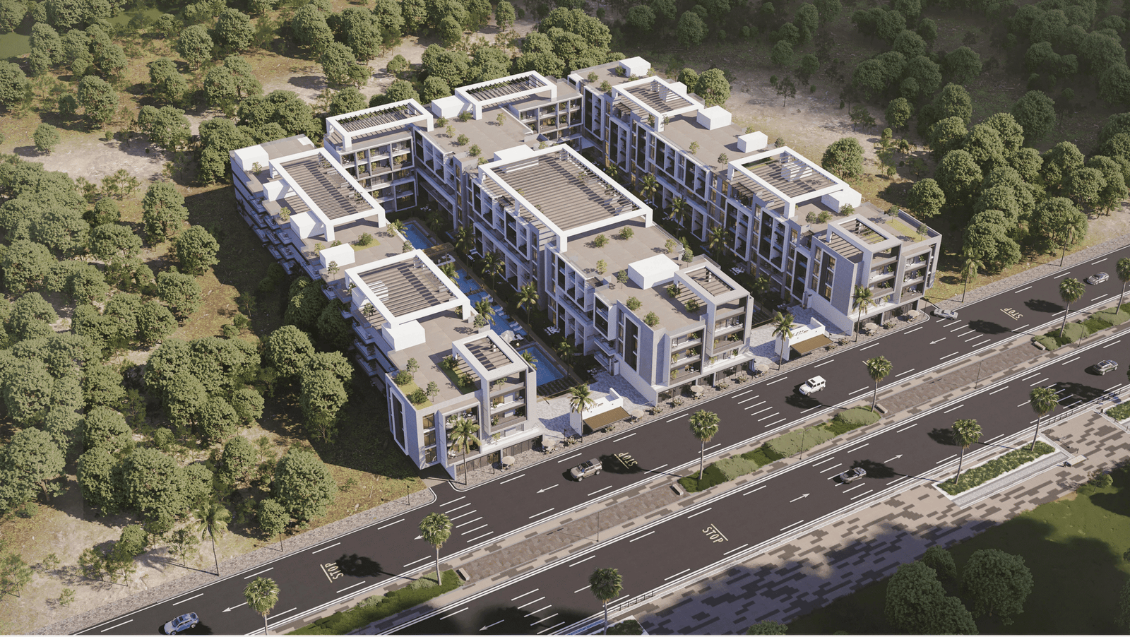 Magawish Region in Hurghada mit luxuriösen Strandresorts und Villen in der Nähe des Flughafens Hurghada