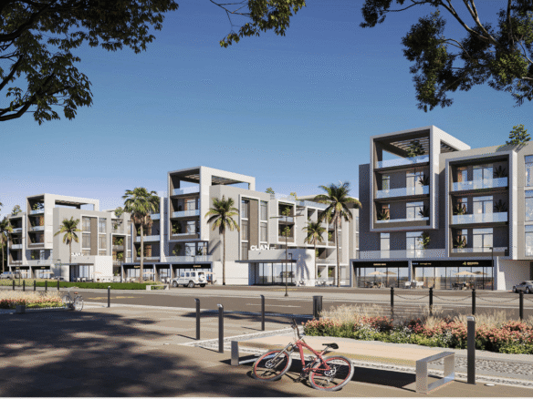 Swimming pool area at Clan Residents investment apartments in Magawish Hurghada