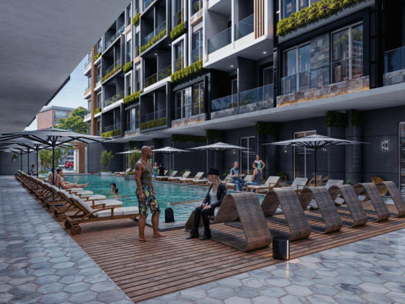 Mark Resort Hurghada private swimming pools and landscaped gardens