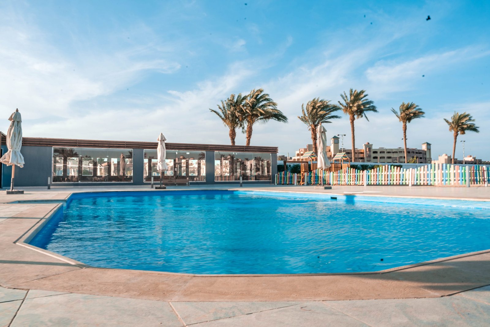 Swimming pool and sun deck at Scandic Resort Hurghada