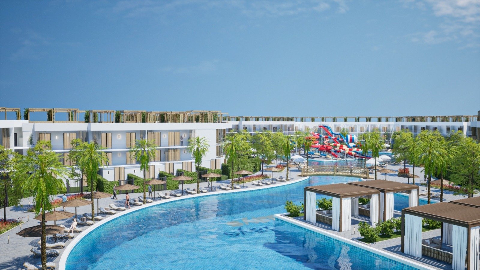 2 Bedroom Apartment Holidays Park Resort Hurghada Pool View