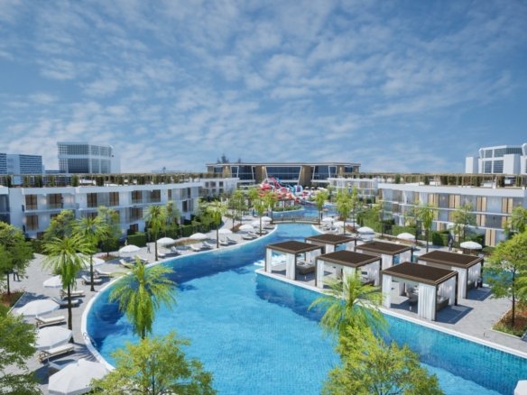 Modern apartments at Holidays Park Resort Hurghada with swimming pool view