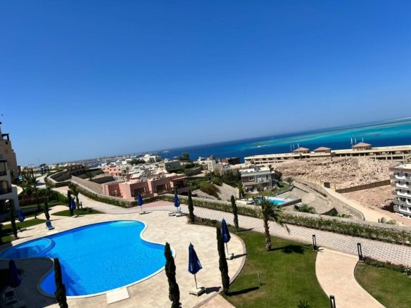 The View Residence Hurghada aerial view overlooking the Red Sea and private beach