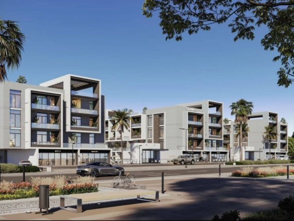 Swimming pool area at Clan Residents investment apartments in Magawish Hurghada