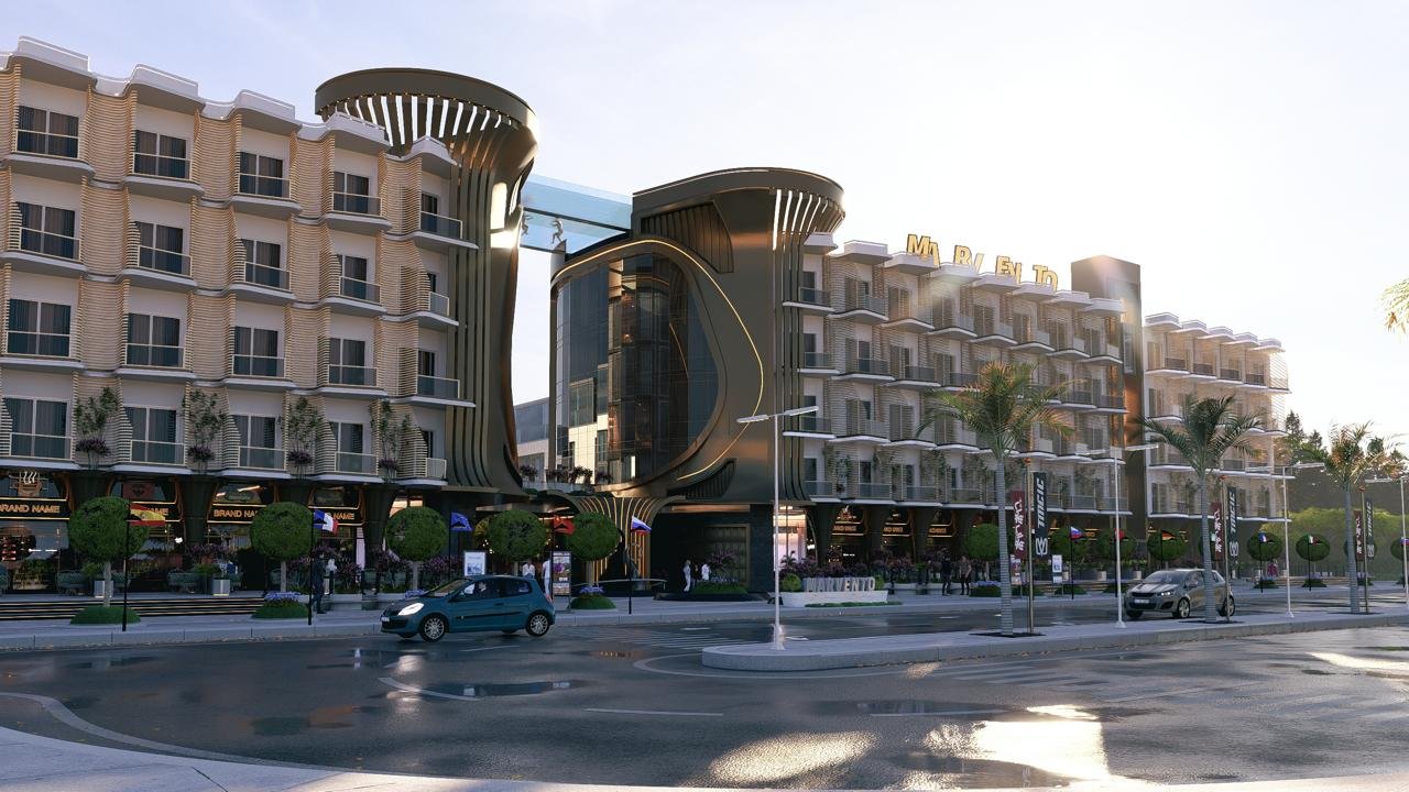 Landscaped gardens at Marvento Resort Hurghada