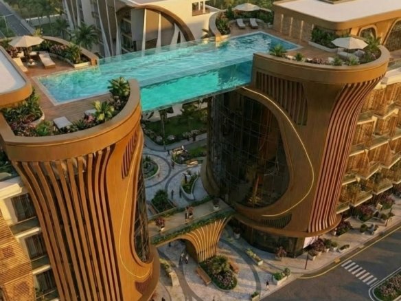 Swimming pool area at Marvento Resort Hurghada