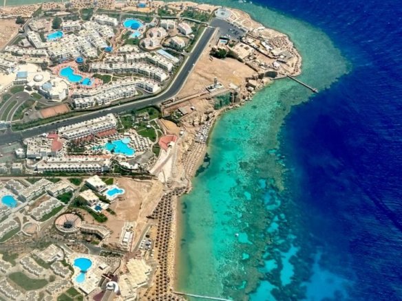 Construction site of modern residential apartments in Hurghada for off-plan buyers