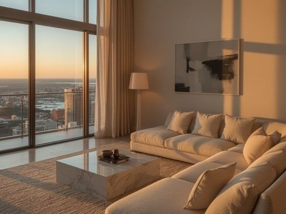 Studios-Apartment in Hurghada mit offenem Wohnbereich und Balkon