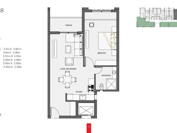 1BR apartment for sale in Red Hills Sahl Hasheesh