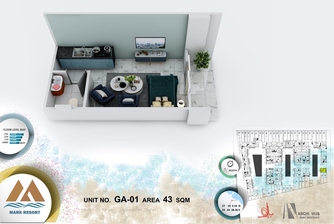 studio apartment for sale in Mark Resort Hurghada El Kawther studio apartment for sale in Mark Resort Hurghada El Kawther