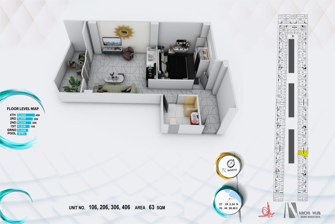 1BR apartment for sale in Hurghada Heights 1BR apartment for sale in Hurghada Heights