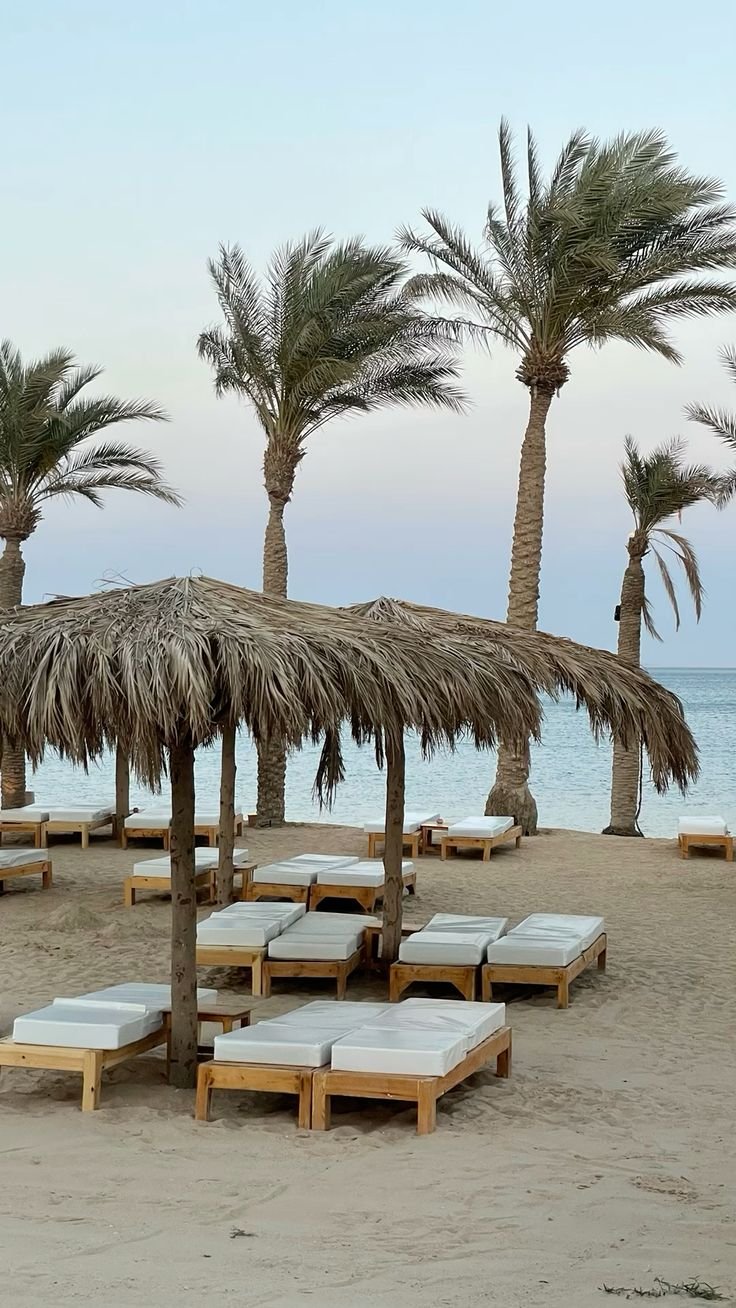 Coastal properties and resorts along the Red Sea in Hurghada
