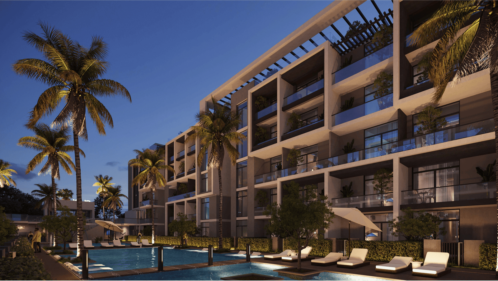 Modern hurghada egypt apartments for rent with swimming pool and garden