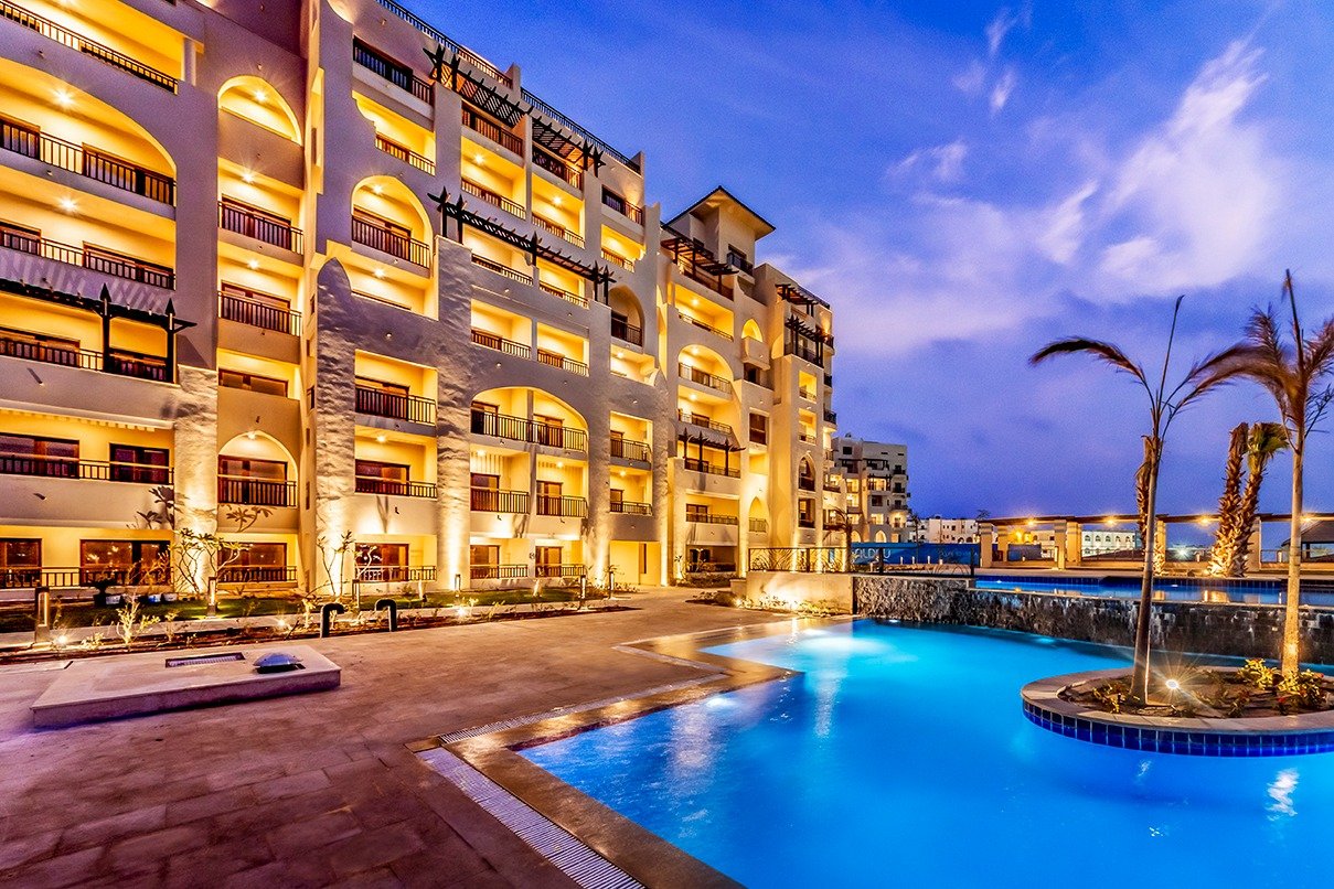 Master bedroom in a luxury penthouse at Al Dau Heights Hurghada.