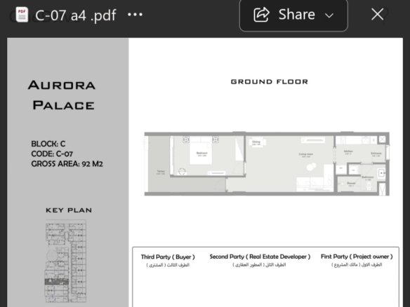 1BR apartment for sale in Aurora Hurghada