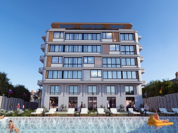 Modern ground floor 1-bedroom pool view apartment at Lavanda Beach Resort Hurghada