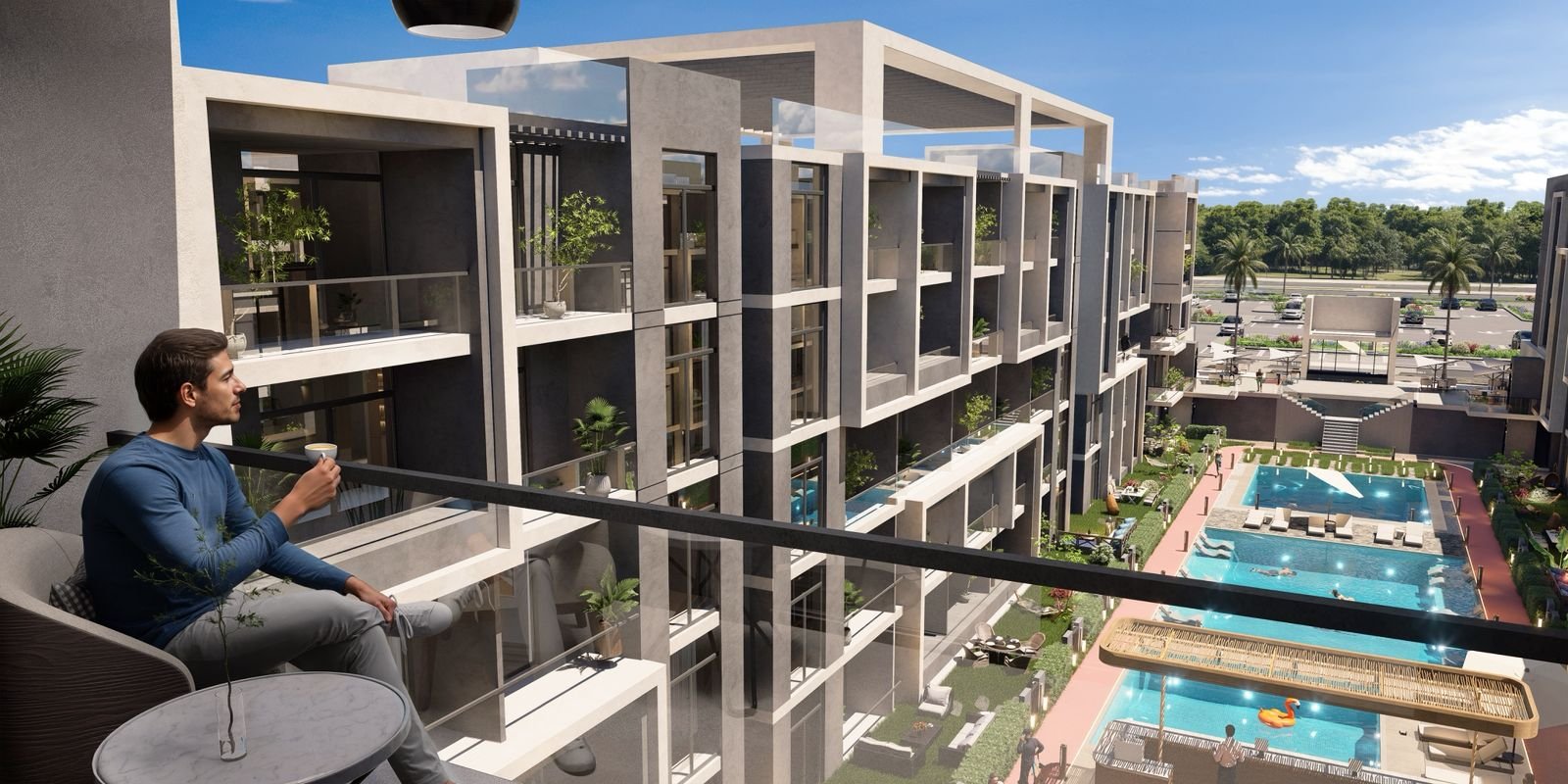 moderne Projekte in Hurghada mit zeitgenössischer Architektur und Küstenblick am Roten Meer