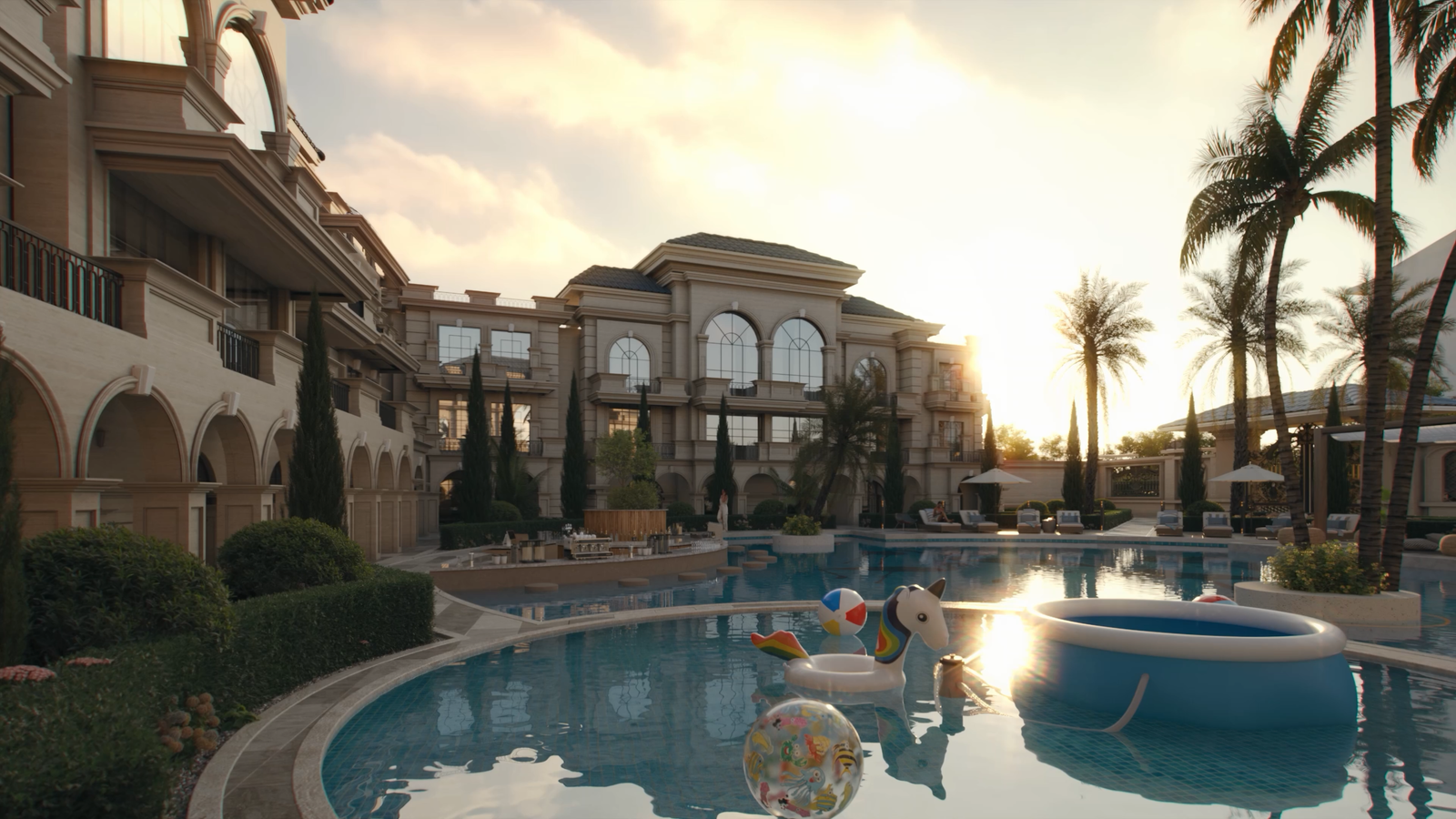1BR apartment for sale in Aurora Hurghada Aurora Palace Magawish Private balcony view from Aurora Palace apartment in Magawish Hurghada