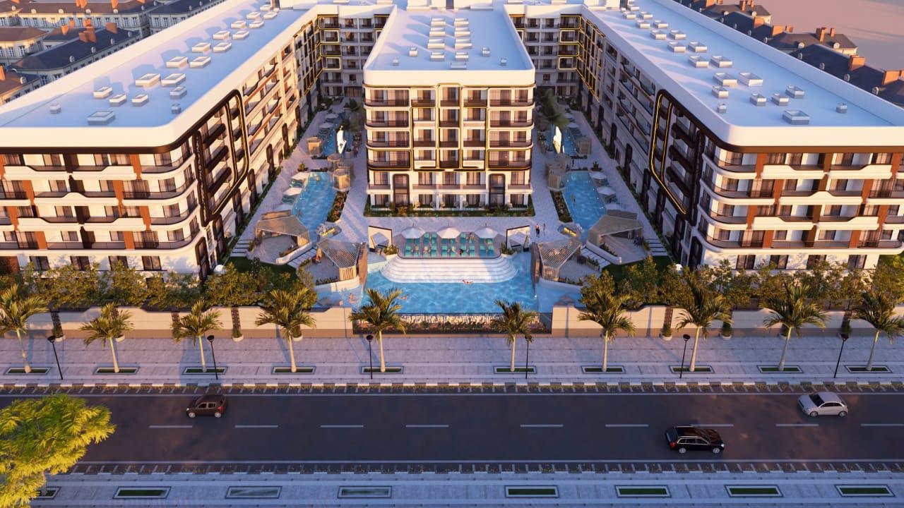 Blue Crest Residence Master Plan Layout 1BR apartment for sale in Blue Crest Hurghada