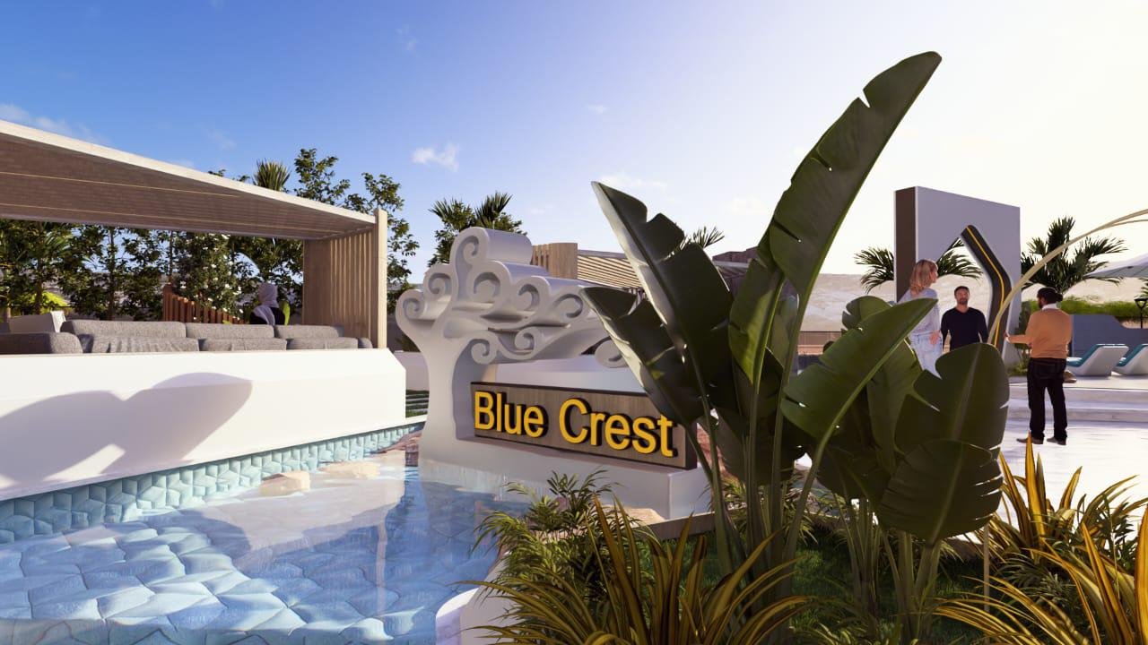 Blue Crest Residence Exterior Façade Blue Crest Residence Hurghada contemporary architectural render of modern buildings